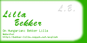 lilla bekker business card